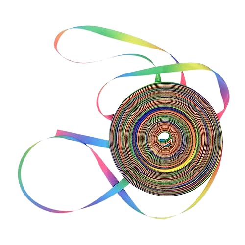 Gadpiparty 1 Rolle Regenbogenband Dekorationen Basteln rotes Band Party Geschenkband Blumen- Pastell dekoratives buntes Wickelband farbiges DIY-Band farbiges Geschenkverpackungsband Polyester von Gadpiparty