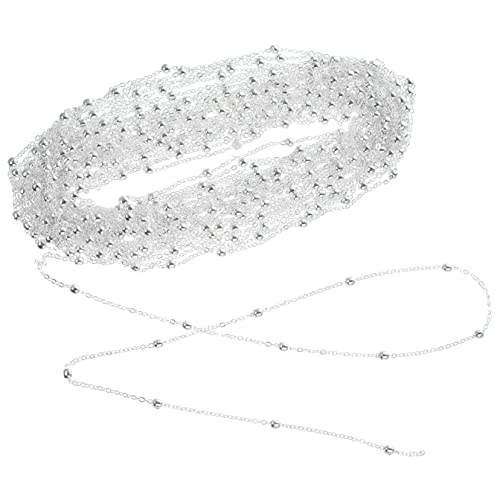 Gadpiparty 1 Rolle Rolle Kugelkette damenhalskette armkette Schmuckzubehör necklace Schmuckketten Herstellung Klammer Gliederketten für Schmuck selber machen DIY Haarnadelkette Kupfer Silver von Gadpiparty