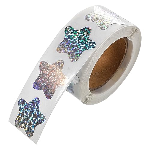 Gadpiparty 1 Rolle Selbstklebende Glitzer Sternaufkleber Dekorative Punkt Sterne PVC für DIY Basteln Schulprojekte und Party Dekorationen von Gadpiparty