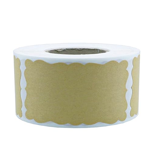 Gadpiparty 1 Rolle Selbstklebende Kraftpapieretiketten mit Leeren Aufklebern für DIY Verpackungen und Beschriftungen für Kunstprojekte und Kreative Anwendungen von Gadpiparty