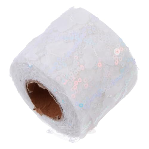 Gadpiparty 1 Rolle Transparentes Schimmerndes Satinband mit Pailletten für DIY Bastelprojekte Hochzeitsdeko Geschenkverpackungen und Haarschmuck Lange Strapazierfähigem Gadpiparty 1 Rolle Transparentes Schimmerndes Satinband mit Pailletten für DIY Bastelprojekte Hochzeitsdeko Geschenkverpackungen und Haarschmuck Lange Strapazierfähigem von Gadpiparty