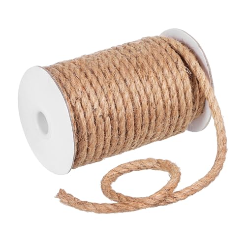 Gadpiparty 1 Rolle Umweltfreundliches Hanfseil geflochtenes Seil Dicker Jutefaden Dekoration Seil für schwere Beanspruchung dekoratives Seil zum Basteln Juteseil Beige von Gadpiparty