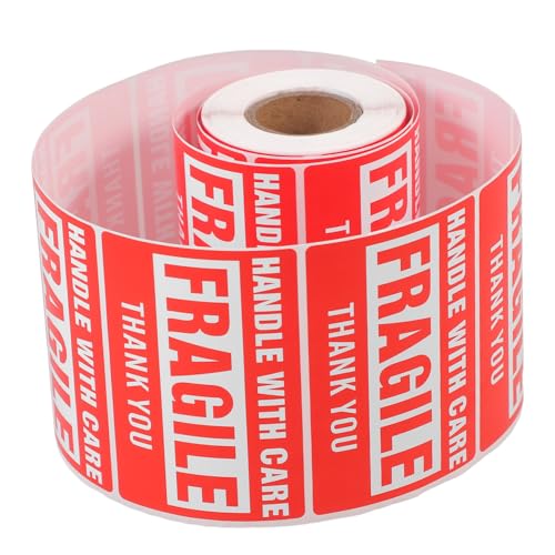 Gadpiparty 1 Rolle Versandaufkleber Zerbrechlich Schmucklos Ziehen Um Klebendes Warnschild Schwer Stichworte Verpackung Aufkleber Für Versandetiketten Selbstklebendes Kupferplattenpapier Rot von Gadpiparty