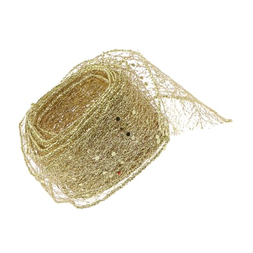 Gadpiparty 1 Rolle Weihnachtsband Breites Goldband Kranzband Glitzerndes Drahtband Goldenes Kräuselband Nähband Goldenes Geschenkband Bling Wrap Zum Basteln Bastelband Goldene Gadpiparty 1 Rolle Weihnachtsband Breites Goldband Kranzband Glitzerndes Drahtband Goldenes Kräuselband Nähband Goldenes Geschenkband Bling Wrap Zum Basteln Bastelband Goldene von Gadpiparty