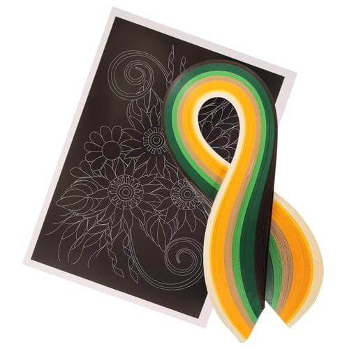 Gadpiparty 1 Satz Abgeleitetes Papiermaterialpaket Lieferungen Handwerk Bausatz Dekoration dartscheibe Origami-Papier bastelsets für Quilling-Sets für Erwachsene DIY zubehör von Gadpiparty