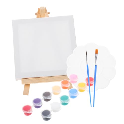 Gadpiparty 1 Satz Acrylfarben Set mit Holzstaffelei und DIY Teiliges Set für Kreative Malprojekte für Anfänger und Kunstliebhaber für Zuhause und Büro von Gadpiparty