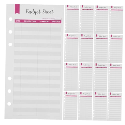 Gadpiparty 1 Satz Auffüllung Des Bargeldbudgets Loch Planer Veranstalter Nachfüllung Cash-umschlag-tracker Budgetversorgung Cash-budget-ersetzungen Geldbinder Nachfüllen Papier Rot 12 Stück von Gadpiparty