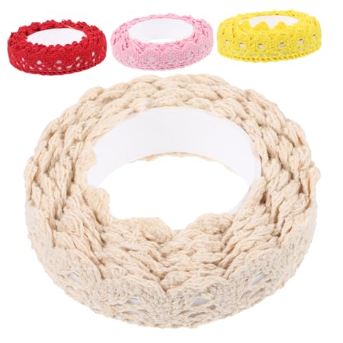 Gadpiparty 1 Satz Baumwoll Spitzenband Dekorative Häkelspitze Für Diy Projekte Scrapbooking Verpackungen Vielseitig Einsetzbar Für Hochzeiten Feste 4 Stücke von Gadpiparty
