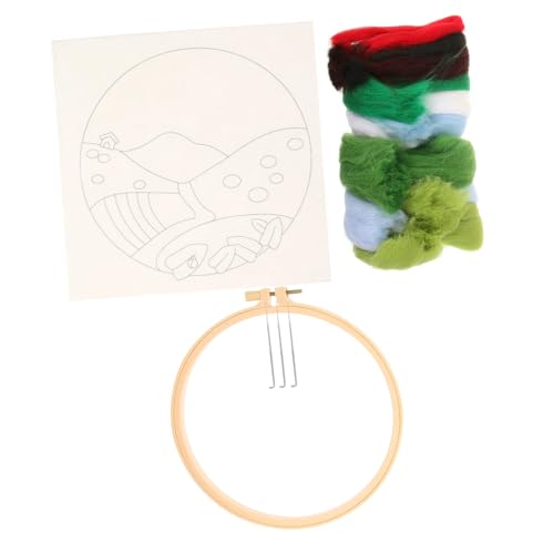 Gadpiparty 1 Satz Bausatz für Erwachsene Filzen Handwerk Nadelfilz-Set für Anfänger Stanznadel Applikationssets aus Wolle Nadelfilz-Kit unfertiges Handarbeitswerkzeug Leinen von Gadpiparty