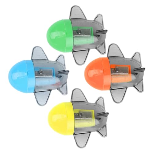 Gadpiparty 1 Satz Bleistiftspitzer Betrieben Bleistiftschärfer Flugzeug Klein Mini Lustig Tragbar Anspitzer Klassenzimmer Handbuch Schreibwaren Plastik Zufällige Farbe 4 Stück von Gadpiparty