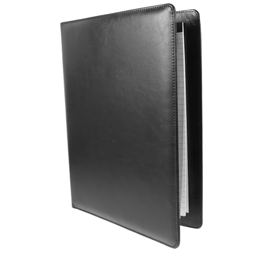 Gadpiparty 1 Satz Büro Portfolio Organizer Praktische Dokumentenmappe mit Internen Fächern für Business Anwendungen und Bewerbungsgespräche Schwarze Aktenmappe mit Notizblättern Design für von Gadpiparty