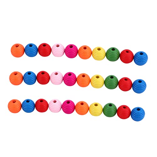 Gadpiparty 1 Satz Bunte Holzperlen Für Diy Bastelperlen Für Armbänder Und Dekorationen Langlebig Und Farbenfroh Für Kreative Projekte 100 Stück von Gadpiparty