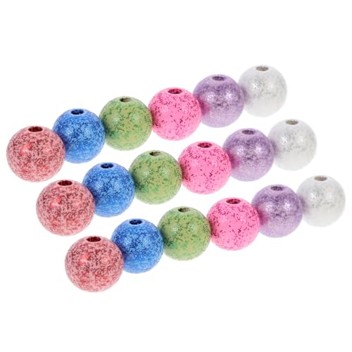 Gadpiparty 1 Satz Bunte Holzperlen Für Diy Schmuck Und Handwerk Bastelmaterialien Für Armbänder Und Kreative Projekte Für Und Dekoration 60 Stück von Gadpiparty