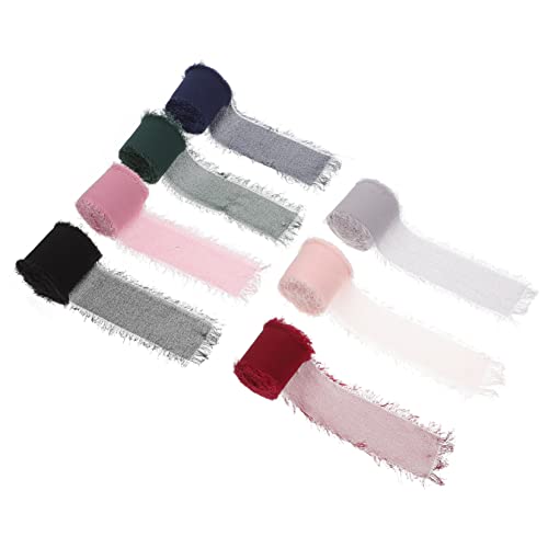 Gadpiparty 1 Satz Buntes Chiffonband Mit Fransen Für Diy Verpackungen Hochzeiten Bouquets Und Kreative Dekorationen Pro Verschiedenen Farben 7roll von Gadpiparty