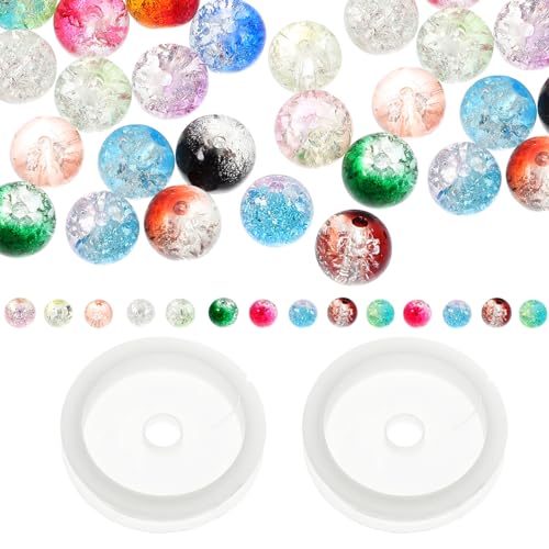 Gadpiparty 1 Satz DIY Glasperlen für Schmuckherstellung Bastelperlen mit Schnur für Armbänder Ohrringe und Projekte Hautfreundlich und Vielseitig Einsetzbar von Gadpiparty