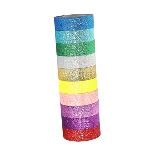 Gadpiparty 1 Satz DIY Glitzer Washi Tape Dekorative Klebebänder für Scrapbooking Journaling Kunsthandwerk und Bürobedarf pro Einfach Abzureißen für von Gadpiparty