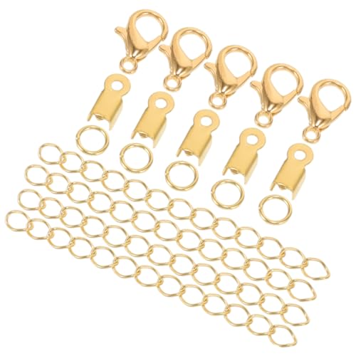 Gadpiparty 1 Satz DIY Schmuckverschluss Teiliges Zubehör mit Karabinerhaken und Sprungringen für Armbänder und Bastelprojekte für Schmuckherstellung von Gadpiparty