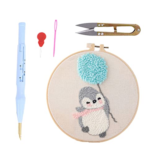 Gadpiparty 1 Satz DIY Sticken für Anfänger Punch Needle Embroidery Kit mit Scheren und Zubehör für Projekte Cartoon Pinguin für Kunstwerke Zufällige Farbe Gadpiparty 1 Satz DIY Sticken für Anfänger Punch Needle Embroidery Kit mit Scheren und Zubehör für Projekte Cartoon Pinguin für Kunstwerke Zufällige Farbe von Gadpiparty