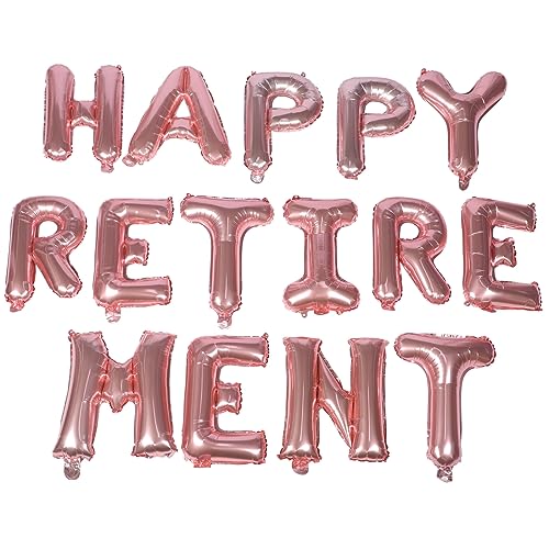 Gadpiparty 1 Satz Dekorativen Aluminiumfolienballons für Ruhestand Festliche Ballonbanner für Abschiedspartys Diy Luftballondekorationen Roségold für Kollegenabschied von Gadpiparty