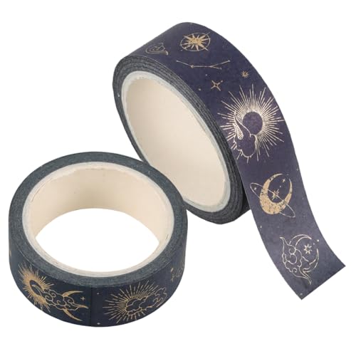 Gadpiparty 1 Satz Dekoratives Washi Tape Süßes Band Streifen Sammelalbum Lieferungen Dekorative Klebebänder Washi -bänder Planer Liefert Scrapbooking Tape Blue Papier 2rollen von Gadpiparty