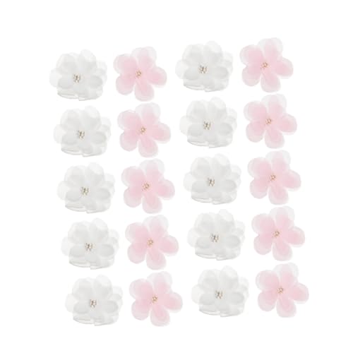 Gadpiparty 1 Satz Diy Blumenstickerei Applikationen Fünf Petal Blüten Aufnäher Für Kleidung Dekoration Rosa Weiß Für Kreative Nähprojekte Persönliche Gestaltung 20 Stück von Gadpiparty