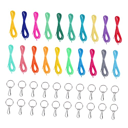 Gadpiparty 1 Satz Diy Farben PVC Plastik Strickseil Set für Schlüsselanhänger und Armbänder Bastelzubehör für Frauen und Mädchen Gemischte Farben von Gadpiparty