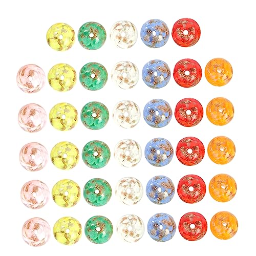 Gadpiparty 1 Satz Diy Glasperlen Runde Spacer Perlen Für Handgemachte Armbänder Schmuckherstellung Mischfarben Für Basteln Und Freundschaftsgeschenke 40 Stück von Gadpiparty