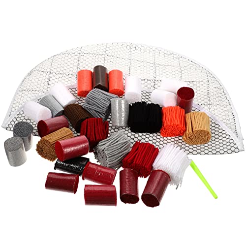 Gadpiparty 1 Satz Diy Häkelset für Anfänger Teppich Stickmaterialien mit Vorgedruckter Bastelwerkzeug für Kreative Projekte und Heimdekoration Langlebig und Einfach zu Verwenden von Gadpiparty