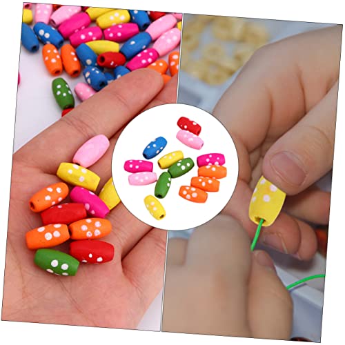 Gadpiparty 1 Satz Diy Holzperlen Bunte Spacer Beads Für Bastelarbeiten Zum Schmuckherstellen Wie Armbänder Und Ohrringe Einfach Zu Lagern Transportieren 100 Stück von Gadpiparty