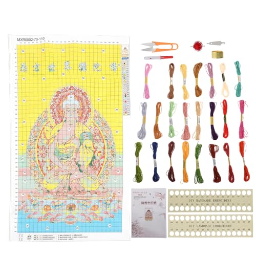 Gadpiparty 1 Satz Diy Kreuzstich Buddha Handarbeit Stickerei für Anfänger Baumwolle Kreative Freizeitaktivität für Familie und Zufällige Farbe Gadpiparty 1 Satz Diy Kreuzstich Buddha Handarbeit Stickerei für Anfänger Baumwolle Kreative Freizeitaktivität für Familie und Zufällige Farbe von Gadpiparty