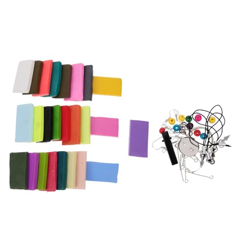 Gadpiparty 1 Satz Diy Modellierwerkzeug Farben Lufttrocknende Tonmasse und Zubehör für Kreative Bastelprojekte Geeignet für Schmuckherstellung und Tonschnitzerei von Gadpiparty