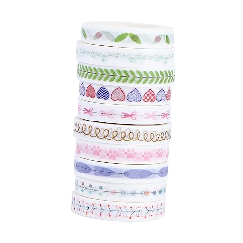 Gadpiparty 1 Satz Diy Scrapbook Papier Klebebänder Dekorative Aufkleber Für Tagebuch Zufälliger Stil Kreative Washi Tapes Für Bastelprojekte Geschenkverpackung Und Mehr 10 Stück von Gadpiparty