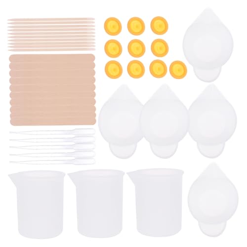 Gadpiparty 1 Satz Diy Silikon Epoxidharz Messbecher Set Teiliges Set für Bastelprojekte Geeignet für Epoxidharz Seifen Wachsgießen Kreative Farbgestaltung und Einfaches Ausgießen Gadpiparty 1 Satz Diy Silikon Epoxidharz Messbecher Set Teiliges Set für Bastelprojekte Geeignet für Epoxidharz Seifen Wachsgießen Kreative Farbgestaltung und Einfaches Ausgießen von Gadpiparty