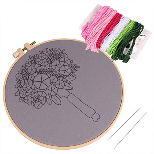 Gadpiparty 1 Satz Diy Stickset für Anfänger Blumenmuster Stickerei Zubehör mit Stickrahmen Bunten Fäden Nadeln für Kreative Bastelprojekte Gadpiparty 1 Satz Diy Stickset für Anfänger Blumenmuster Stickerei Zubehör mit Stickrahmen Bunten Fäden Nadeln für Kreative Bastelprojekte von Gadpiparty