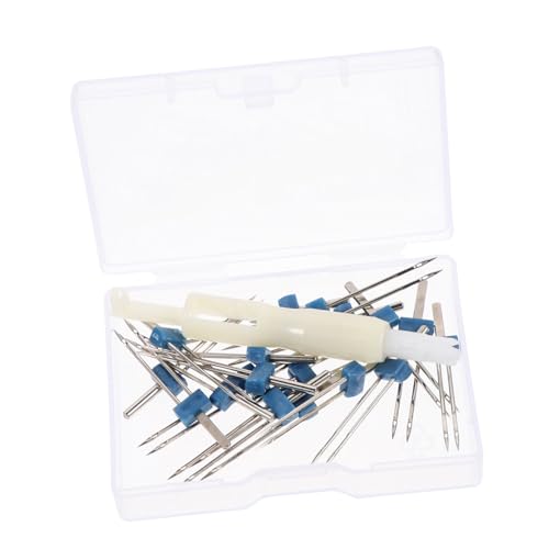 Gadpiparty 1 Satz Doppelnadel für Nähmaschine Nähmaschinennadeln für Haushaltsnähmaschinen für Strickstoffe und Praktischer Aufbewahrungsbox von Gadpiparty