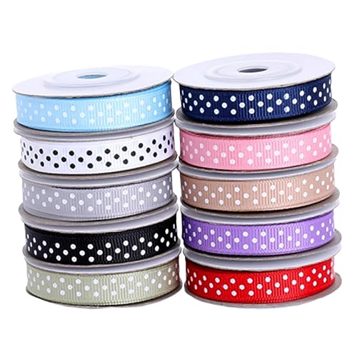 Gadpiparty 1 Satz Dotted Ribbed Geschenkband Für Diy Dekoration Yards Pro Mischfarben Für Hochzeiten Feste Und Bastelprojekte 10 Rollen Gadpiparty 1 Satz Dotted Ribbed Geschenkband Für Diy Dekoration Yards Pro Mischfarben Für Hochzeiten Feste Und Bastelprojekte 10 Rollen von Gadpiparty