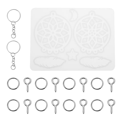 Gadpiparty 1 Satz Dream Catcher Silikonform Diy Epoxidharz Mould für Flexible Reißfeste Leicht Entformbare Bastelform Sicherem Material für Kreative Projekte von Gadpiparty