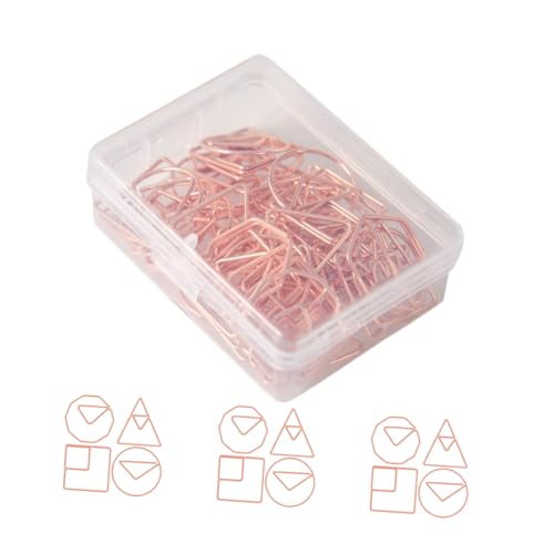 Gadpiparty 1 Satz Elektropapierstift Miniclips Süße Büroklammern Farbe Dokumentieren Sortiert Dekorative Büroklammern Multi-gebrauchspapierclips Papierclips Für Büro Eisen Roségold 60 Stück von Gadpiparty