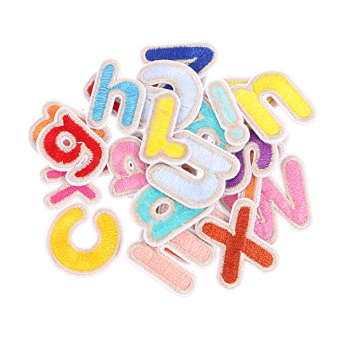 Gadpiparty 1 Satz Englische Buchstaben Patch Aufkleber Mit Buchstabenstickerei Aufnäher Aus Stoffbuchstaben Und Bestickt Nähen Alphabet Buchstaben Aus Stoff Klein Für Vliesstoff 26 Stück von Gadpiparty