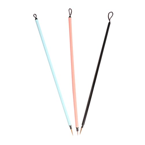 Gadpiparty 1 Satz Farb Haken Stift Pinsel Streichen Künstlerfarbe Feiner Pinsel Kalligraphie Detail Tinte Zeichnung Modellpinsel Malerei Bußgeld Linienbürstenkunst Wasser Nylon 3 Stück von Gadpiparty
