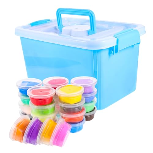 Gadpiparty 1 Satz Farben Lufttrocknende Knete für DIY Modellierwerkzeuge und Bastelbedarf Praktischem Aufbewahrungskoffer Fördert Kreativität und Motorische Fähigkeiten von Gadpiparty