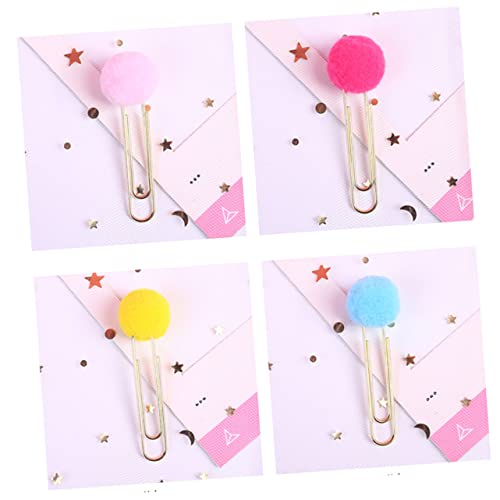 Gadpiparty 1 Satz Farbige Pompon Papierclips Kreative Büroklammern Bonbonfarben Für Notizen Lesezeichen Dokumentenorganisation Und Dekoration Im Alltag 18 Stück von Gadpiparty