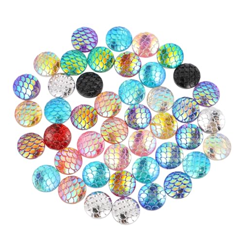 Gadpiparty 1 Satz Fischschuppen Cabochons Bunte Harzflachrückseiten Für Schmuckherstellung Und Diy Handwerk Runde Kuppel Edelsteine Für Kreative Projekte 200 Stück Gadpiparty 1 Satz Fischschuppen Cabochons Bunte Harzflachrückseiten Für Schmuckherstellung Und Diy Handwerk Runde Kuppel Edelsteine Für Kreative Projekte 200 Stück von Gadpiparty