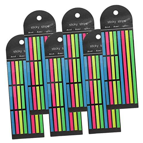Gadpiparty 1 Satz Fluoreszierende Haftnotizen Textmarker Highlight-streifen Klebestreifen Buchregisterkarten Hervorhebungsstreifen Buchzeilenmarkierungen Das Haustier 6 Stück von Gadpiparty
