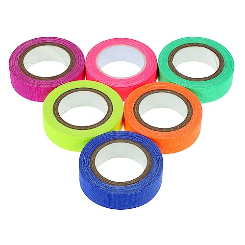 Gadpiparty 1 Satz Fluoreszierendes Klebeband Uv Klebeband Neon Farbband Für Partys Und Projekte Vielseitig Einsetzbar Verschiedenen Farben 6rollen von Gadpiparty