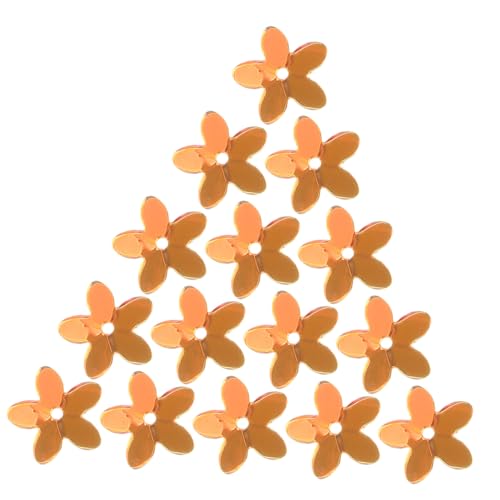 Gadpiparty 1 Satz Fünf-Petal-Pailletten Blume Pailletten Blumenpailletten nähen Schneiderzubehör Nähen von Verzierungen Pailletten zum Basteln DIY Pailletten Nähenvorräte Plastik Golden von Gadpiparty