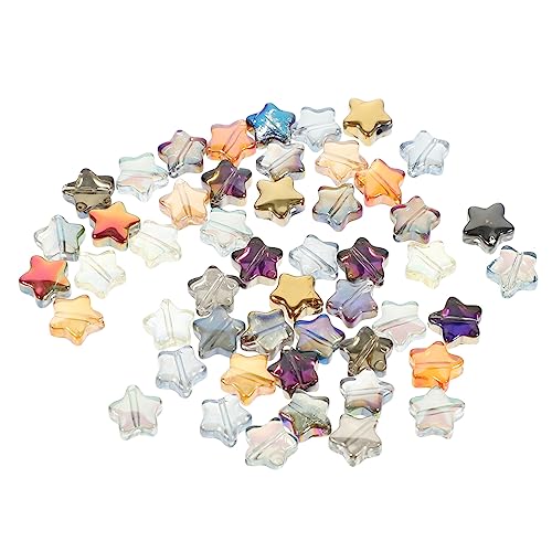 Gadpiparty 1 Satz Glasperlen Farbige Fünfzackige Sterne Für Diy Schmuckherstellung Als Abstandshalter Für Armbänder Und Ohrringe 200 Stück von Gadpiparty