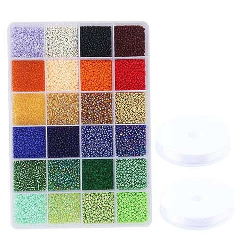 Gadpiparty 1 Satz Glasperlen mit Schnur DIY Perlenkit für Schmuckherstellung Armbänder Fächern für Projekte und von Gadpiparty