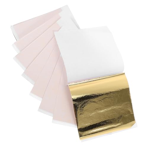 Gadpiparty 1 Satz Goldfolie Folienflocken Goldflocke Metallisches Origami-papier Metallisches Seidenpapier Farbige Folie Metallblatt Eloxiertes Aluminium Golden 100 Stück von Gadpiparty