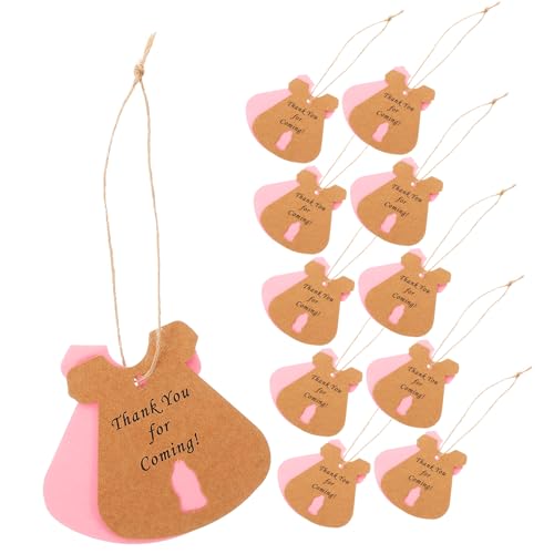 Gadpiparty 1 Satz Hängeetikett aus Kraftpapier Geschenkpapier-Etiketten Taschenanhänger Gunst der Geburtstagsfeier Party-Tag Geschenkanhänger Handgemachte Etiketten aus Papier Hanfseil von Gadpiparty